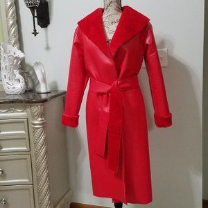 NWT Hera Collection Long Red Coat
